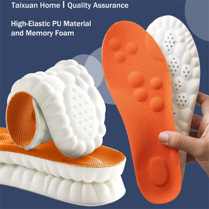 2 PCS Steppers Insoles for Men/Women, Steppers Massage Insoles, 4D Soft Memory Foam Cushioning Sports Cloud Insoles for Men