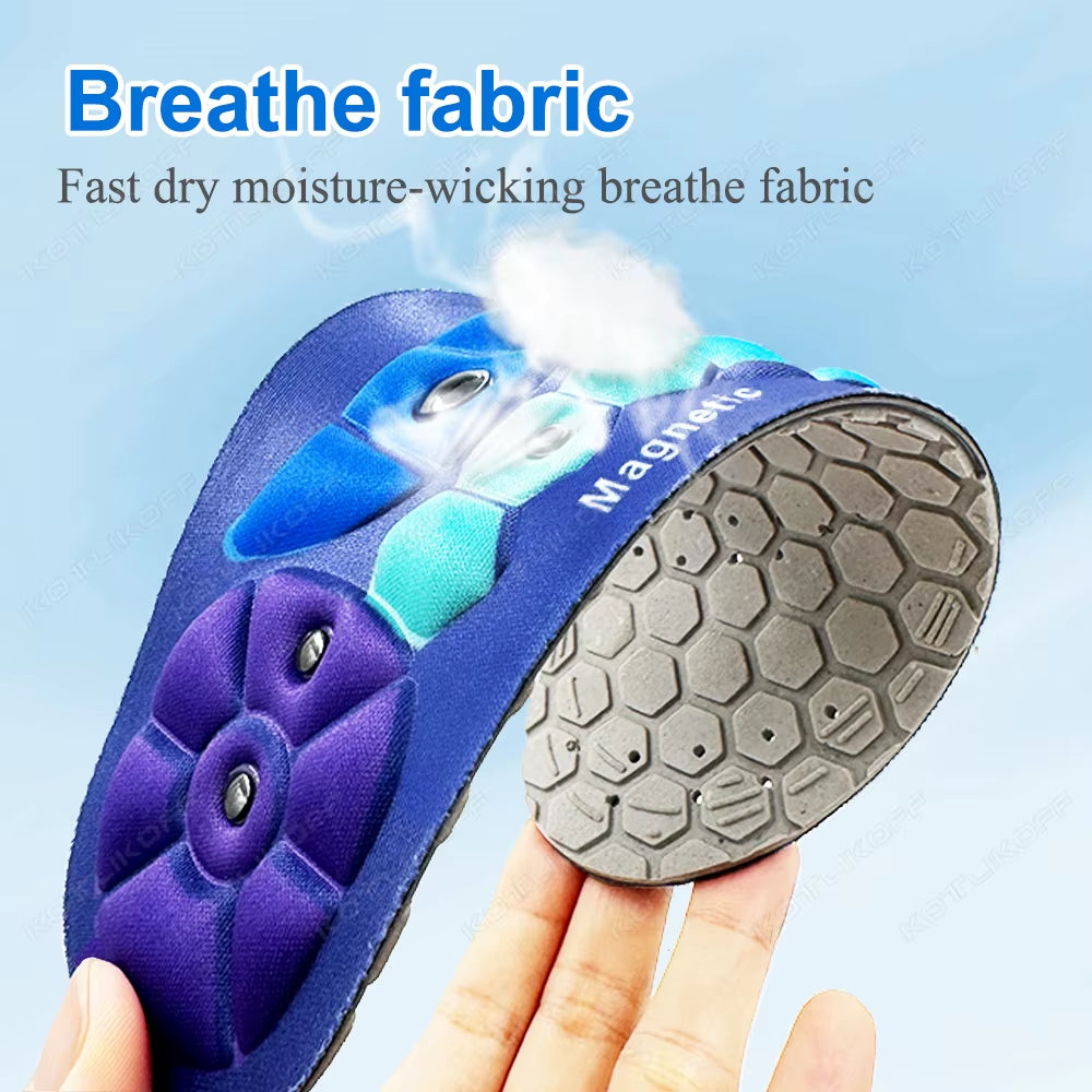 Orthopedic Magnetic Therapy Insoles for Arch Support Shoes Pads Magnet Soft Rubber Health Therapy Acupuncture Comfort Insoles
