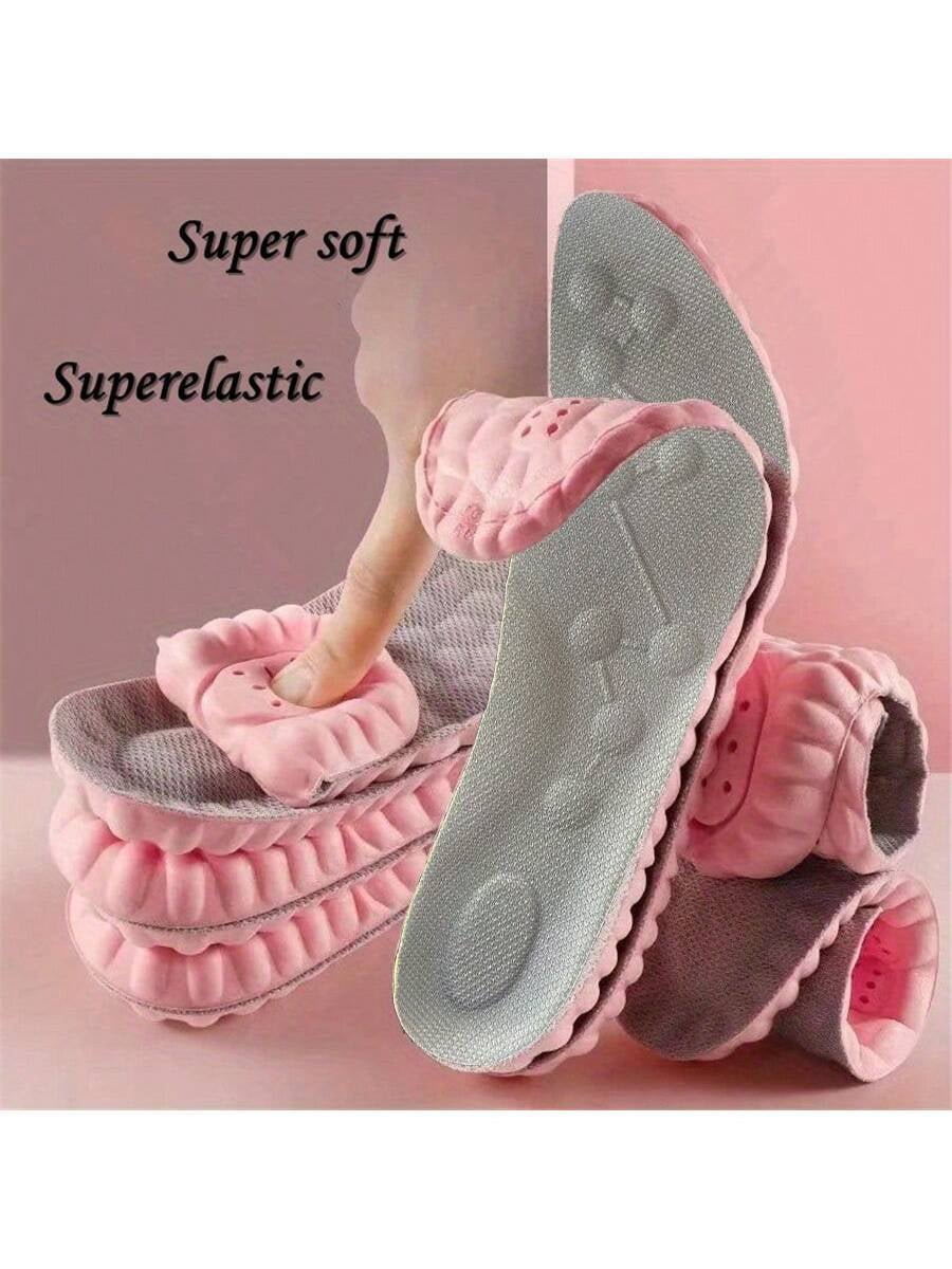 2Pcs Super Soft Women'S Comfort Insoles - Self-Adaptive Elasticity, Breathable, Sweat-Absorbent - Perfect for Sports Shoes and Casual Shoes, Pink,Shoes and Boots Accessories