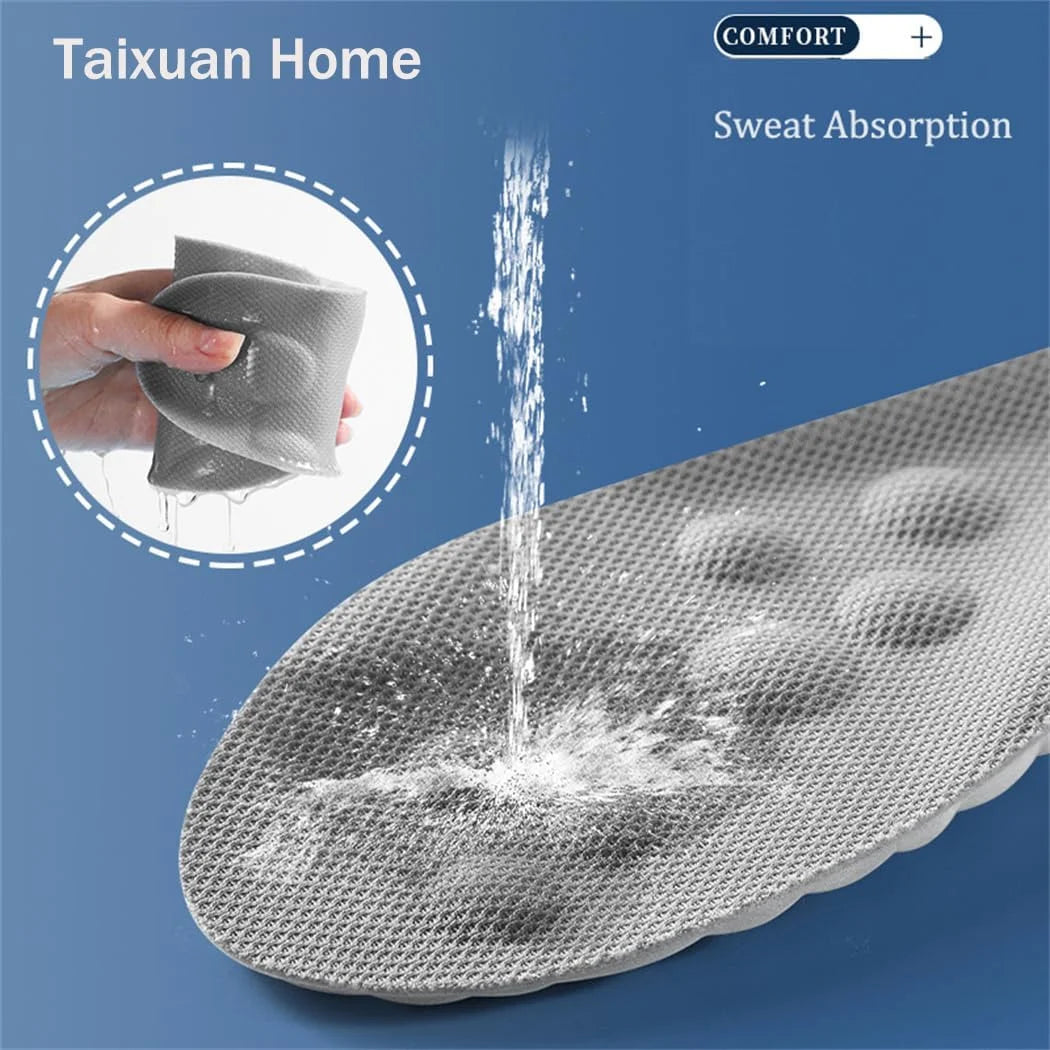 2 PCS Steppers Insoles for Men/Women, Steppers Massage Insoles, 4D Soft Memory Foam Cushioning Sports Cloud Insoles for Men