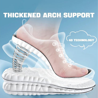 4D Memory Cloud Technology Insole - Super Soft Ultra Comfort Insoles Foam Sport