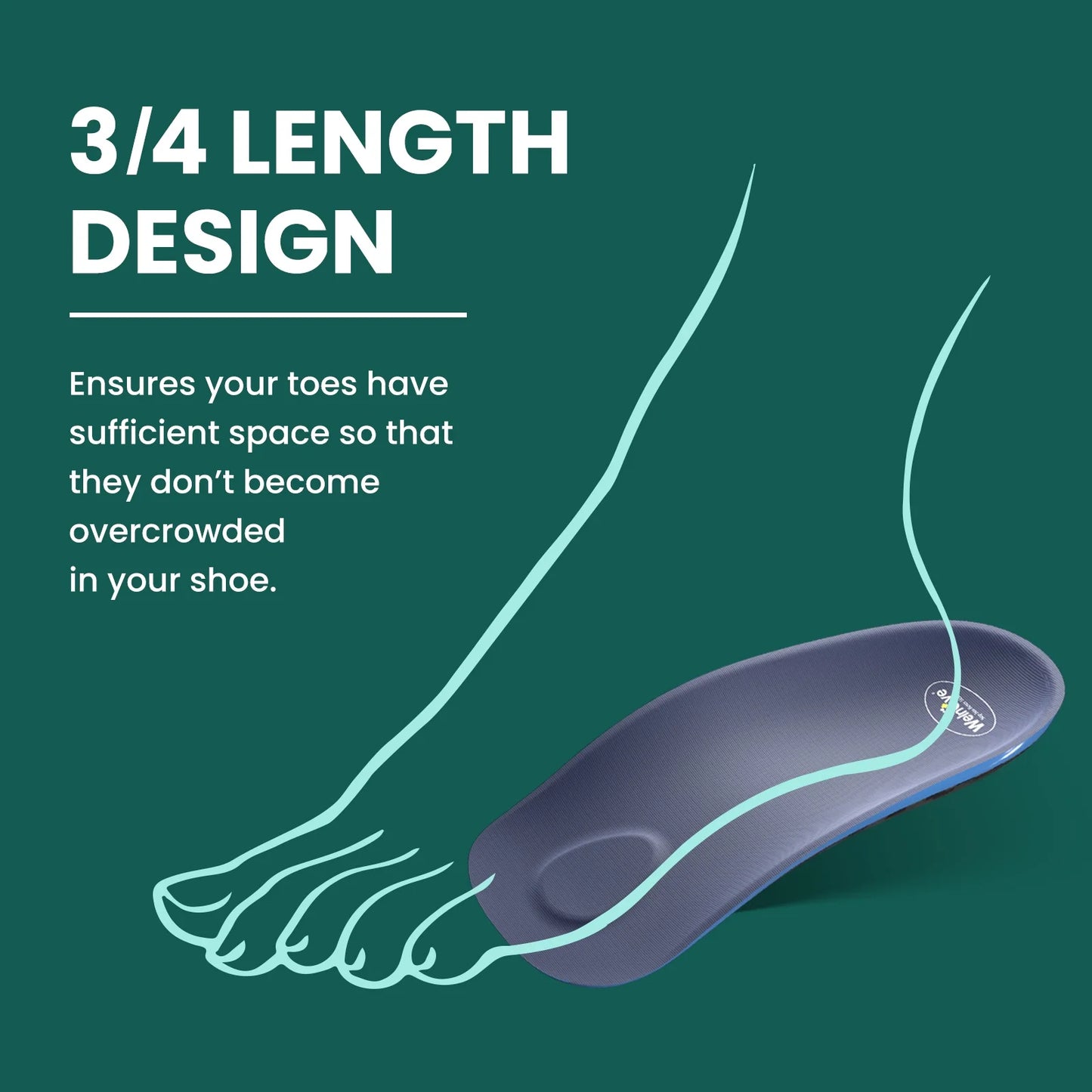 Semi-Rigid Arch Support Inserts for Men Women - Work Boot Insole for Walking or Standing All Days,3/4 Length Heel Pain Relief Insert for Flat Feet,Shoe Insoles for Women 6-10