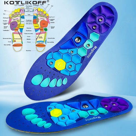 Orthopedic Magnetic Therapy Insoles for Arch Support Shoes Pads Magnet Soft Rubber Health Therapy Acupuncture Comfort Insoles