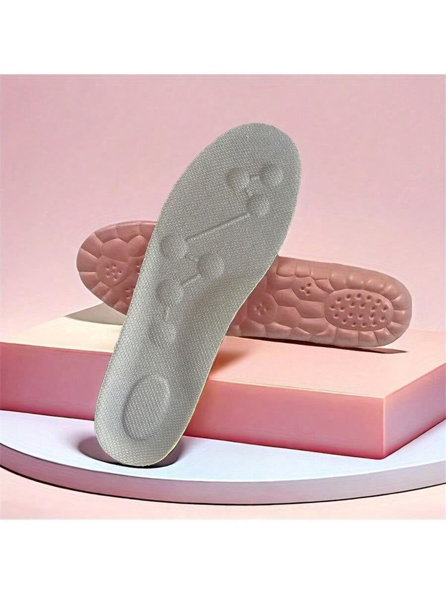 2Pcs Super Soft Women'S Comfort Insoles - Self-Adaptive Elasticity, Breathable, Sweat-Absorbent - Perfect for Sports Shoes and Casual Shoes, Pink,Shoes and Boots Accessories