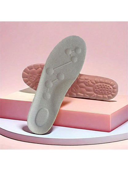 2Pcs Super Soft Women'S Comfort Insoles - Self-Adaptive Elasticity, Breathable, Sweat-Absorbent - Perfect for Sports Shoes and Casual Shoes, Pink,Shoes and Boots Accessories